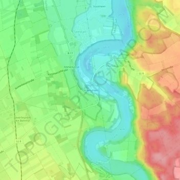 Topografische Karte Lechmühlen, Höhe, Relief