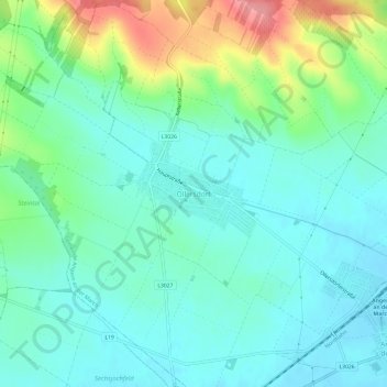 Topografische Karte Ollersdorf, Höhe, Relief