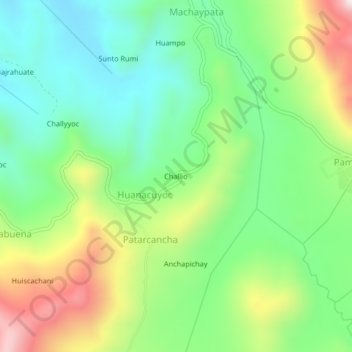 Topografische Karte Challio, Höhe, Relief