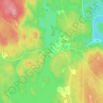 Topografische Karte Kloten, Höhe, Relief