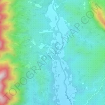 Topografische Karte Cantugas, Höhe, Relief