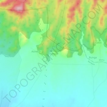 Topografische Karte Belwali, Höhe, Relief