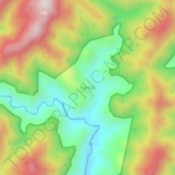 Topografische Karte Namal, Höhe, Relief