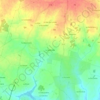 Topografische Karte La Greffinière, Höhe, Relief
