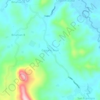 Topografische Karte Cogorin Ilaya, Höhe, Relief