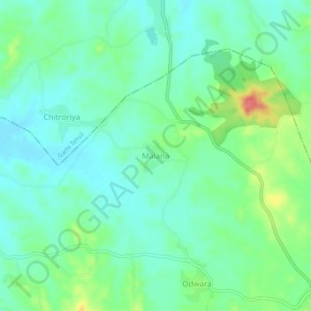 Topografische Karte Malana, Höhe, Relief