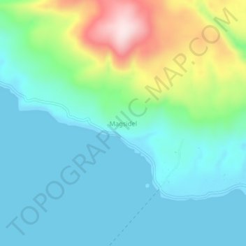 Topografische Karte Magsidel, Höhe, Relief