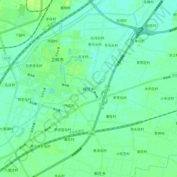 Topografische Karte Chengjiao, Höhe, Relief