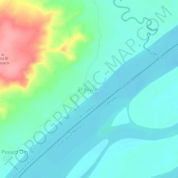 Topografische Karte El Puyazo, Höhe, Relief