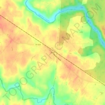 Topografische Karte Noel, Höhe, Relief