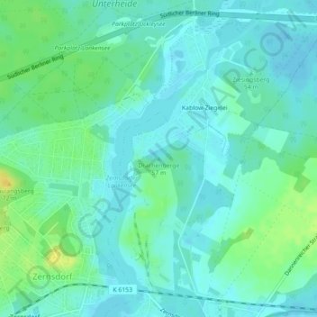 Topografische Karte Drachenberge, Höhe, Relief