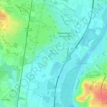 Topografische Karte Le Petit Quart, Höhe, Relief