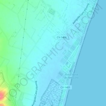 Topografische Karte La Cadrona, Höhe, Relief