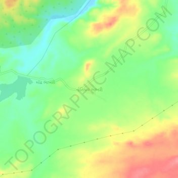 Topografische Karte Notiyar Bhakhari, Höhe, Relief