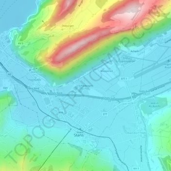 Topografische Karte Schwibogen, Höhe, Relief
