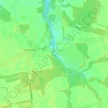 Topografische Karte Nagels Mill Pond Dam, Höhe, Relief
