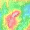 Topografische Karte Gin Peak, Höhe, Relief