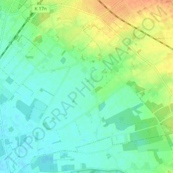 Topografische Karte Dernekamp, Höhe, Relief
