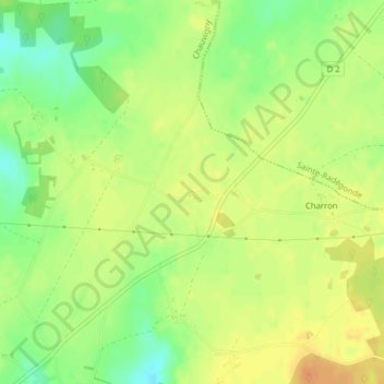 Topografische Karte Charreau Bonneau, Höhe, Relief