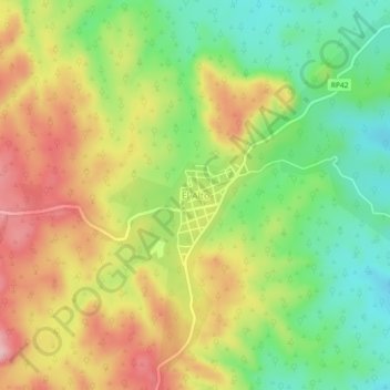 Topografische Karte El Alto, Höhe, Relief