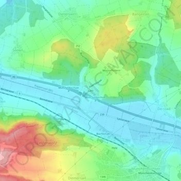 Topografische Karte Lätti, Höhe, Relief