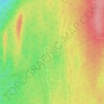 Topografische Karte Douar Laarab, Höhe, Relief