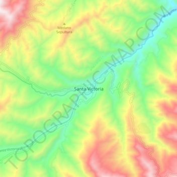 Topografische Karte Santa Victoria, Höhe, Relief
