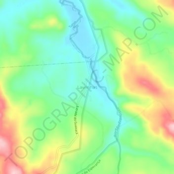 Topografische Karte Lavrinhas, Höhe, Relief