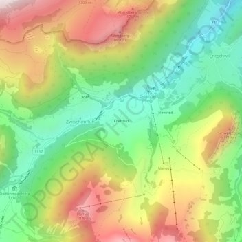 Topografische Karte Enetchirl, Höhe, Relief