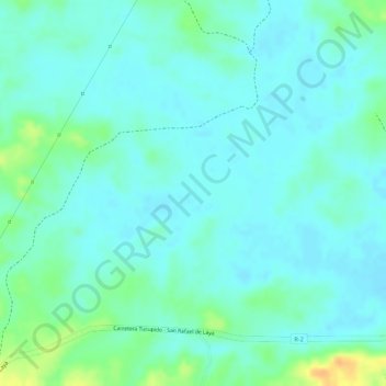 Topografische Karte La Enea, Höhe, Relief
