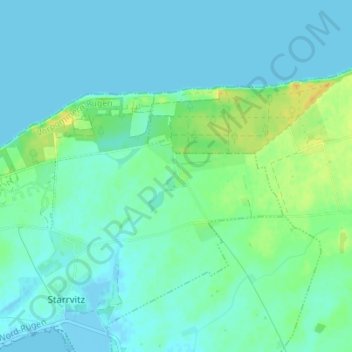 Topografische Karte Nonnevitz, Höhe, Relief