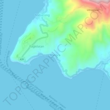 Topografische Karte Matoco, Höhe, Relief