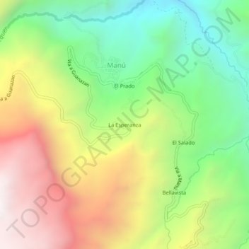 Topografische Karte La Esperanza, Höhe, Relief