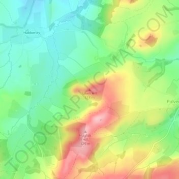 Topografische Karte Lawn Hill, Höhe, Relief