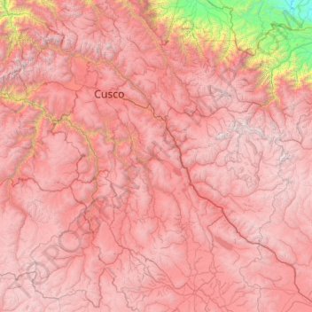 Topografische Karte Provincia de Acomayo, Höhe, Relief