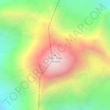 Topografische Karte Falak Sher, Höhe, Relief