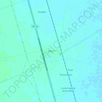 Topografische Karte Moro, Höhe, Relief