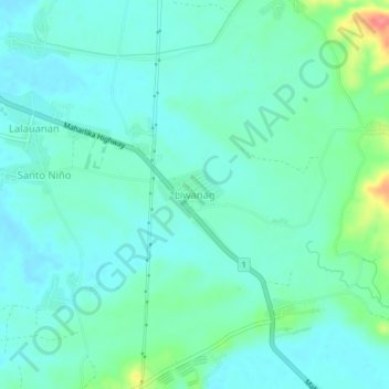 Topografische Karte Liwanag, Höhe, Relief