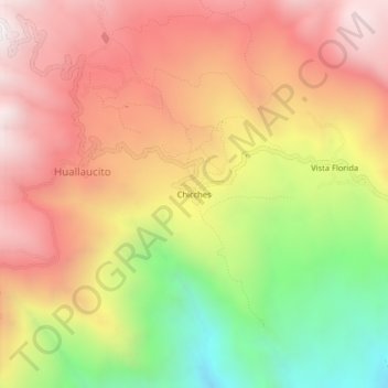 Topografische Karte Chicches, Höhe, Relief