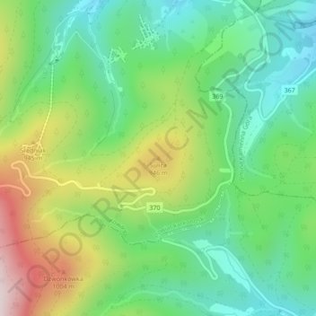 Topografische Karte Molkenberg, Höhe, Relief