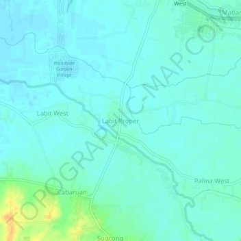 Topografische Karte Labit Proper, Höhe, Relief