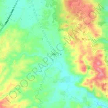Topografische Karte Guadalupe, Höhe, Relief