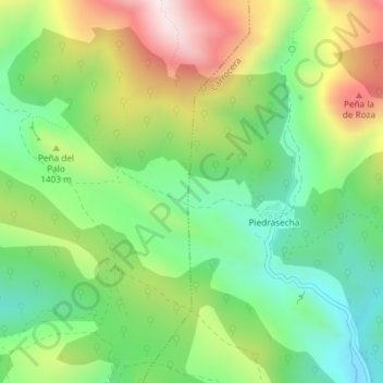 Topografische Karte Vega de Villar, Höhe, Relief