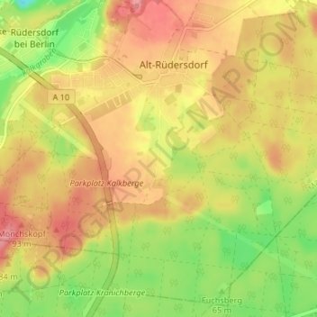 Topografische Karte Hortwinkel, Höhe, Relief