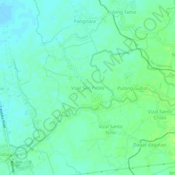 Topografische Karte Vizal San Pablo, Höhe, Relief