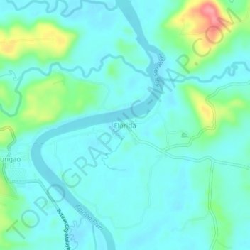 Topografische Karte Florida, Höhe, Relief