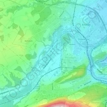 Topografische Karte Littauerboden, Höhe, Relief