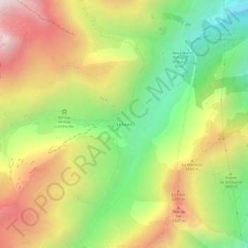 Topografische Karte La Sauce, Höhe, Relief