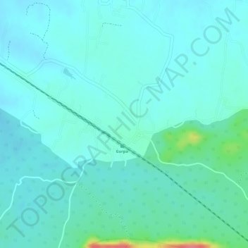 Topografische Karte Gurpa, Höhe, Relief