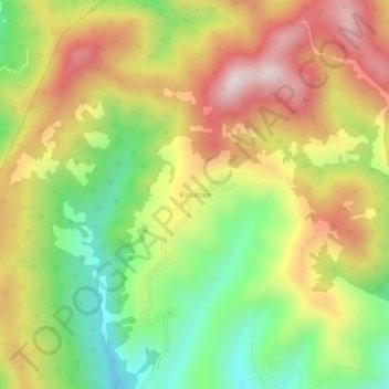 Topografische Karte Kirsinler, Höhe, Relief